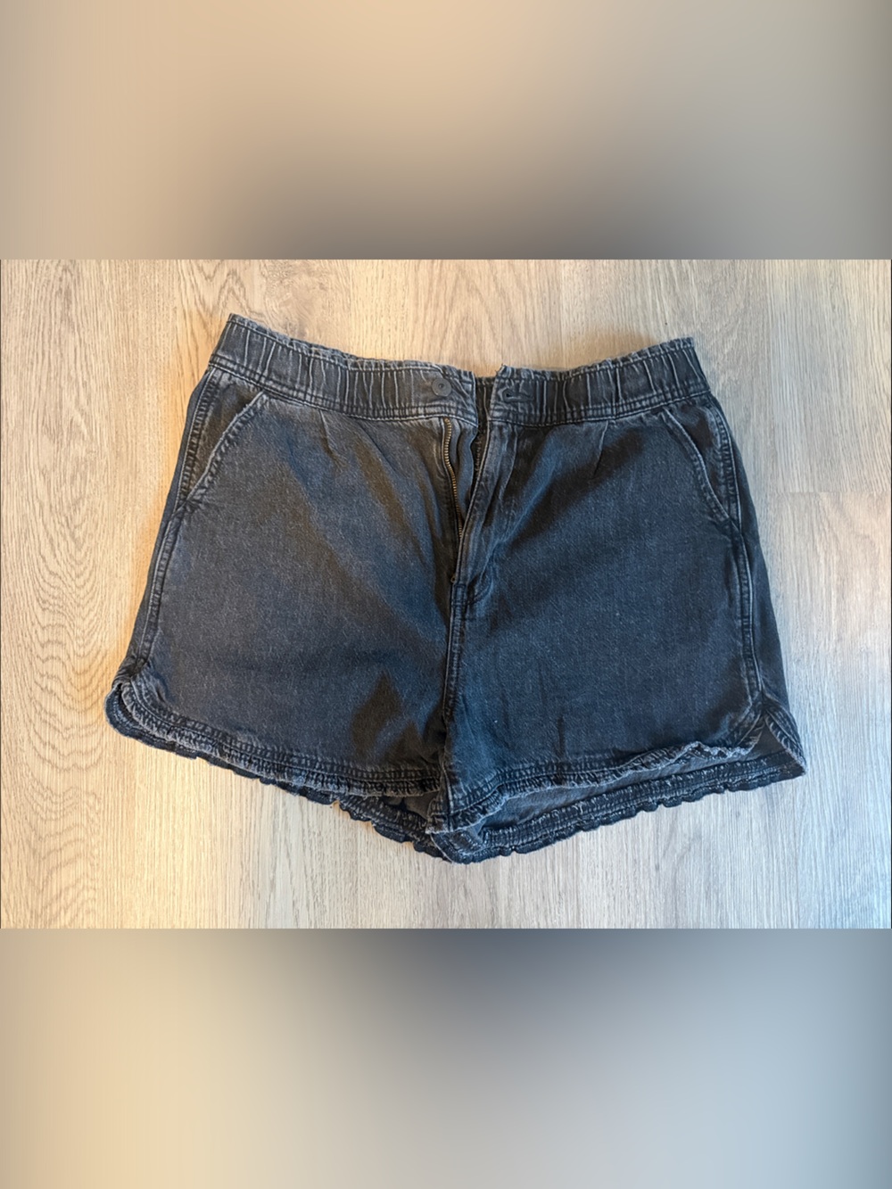 American Eagle Outfitters Black Washed Denim Shorts